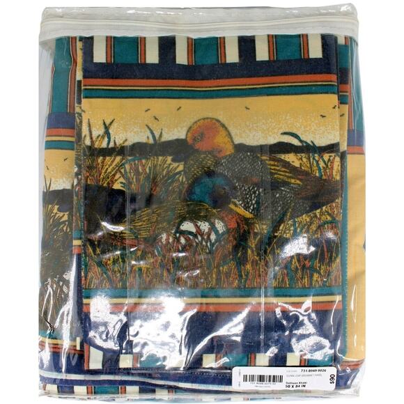 NOS Quinn Leaf Sullivan Khaki Mallard Ducks 50x84 Grommet Panel/Valance JC Penny - Picture 5 of 10